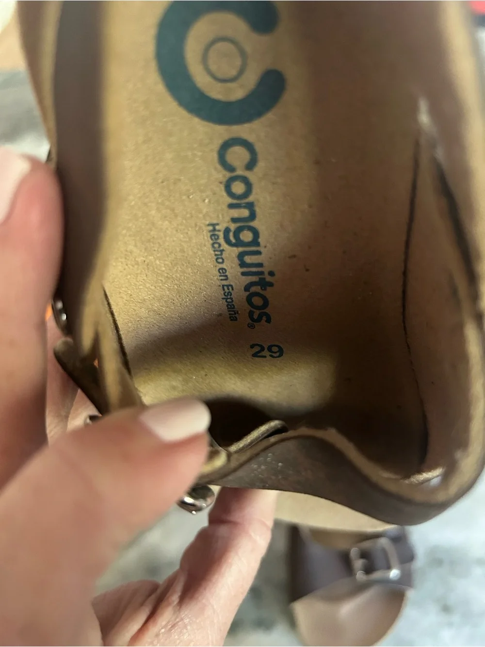 Conguitos Child Brown Double-Buckle Sandals size 29